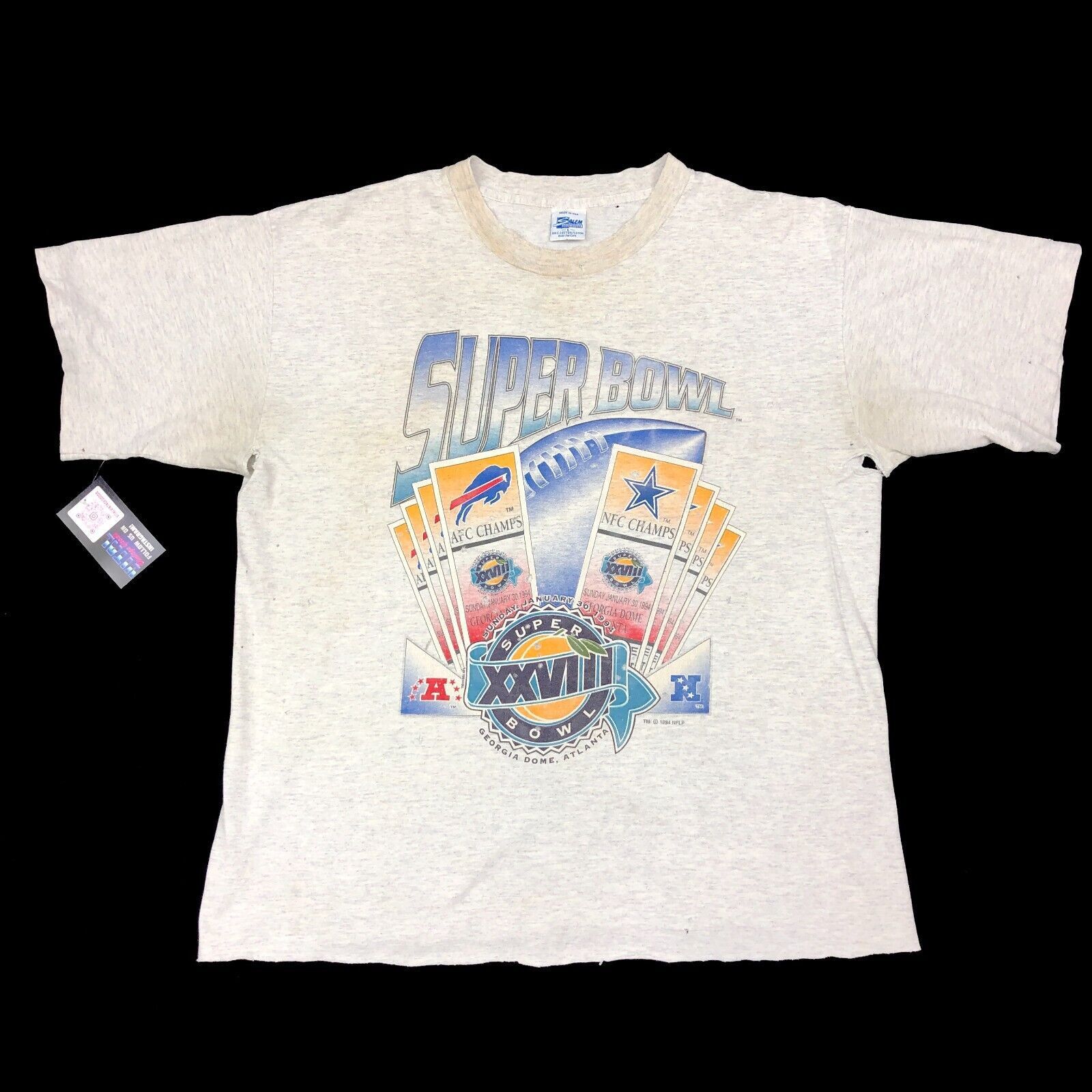 NFL × Vintage Vintage 1994 Super Bowl XXVIII NFL Distressed Tee T Shirt L Size US L / EU 52-54 / 3 - 1 Thumbnail
