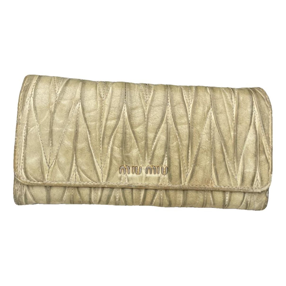 Miu Miu White Leather Wallet Size ONE SIZE - 1 Thumbnail