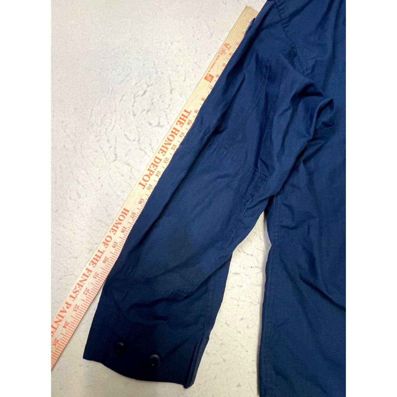 Vintage VINTAGE US Navy Field Jacket Blue Men M Regular Mid-Length Cotton Nylon Water Resistant Pockets Military Coat All Seasons Hooded Front Button Size US M / EU 48-50 / 2 - 3 Thumbnail