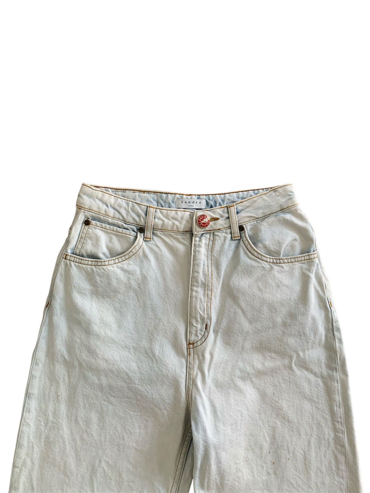 Sandro Sandro Paris Abelia Snow High Waist Jeans Size 25" / US 0 / IT 36 - 3 Thumbnail