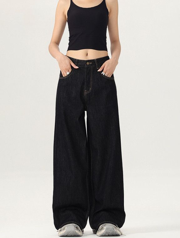 Japanese Brand Men's retro baggy straight leg casual wide-leg jeans Size US 32 / EU 48 - 1 Thumbnail