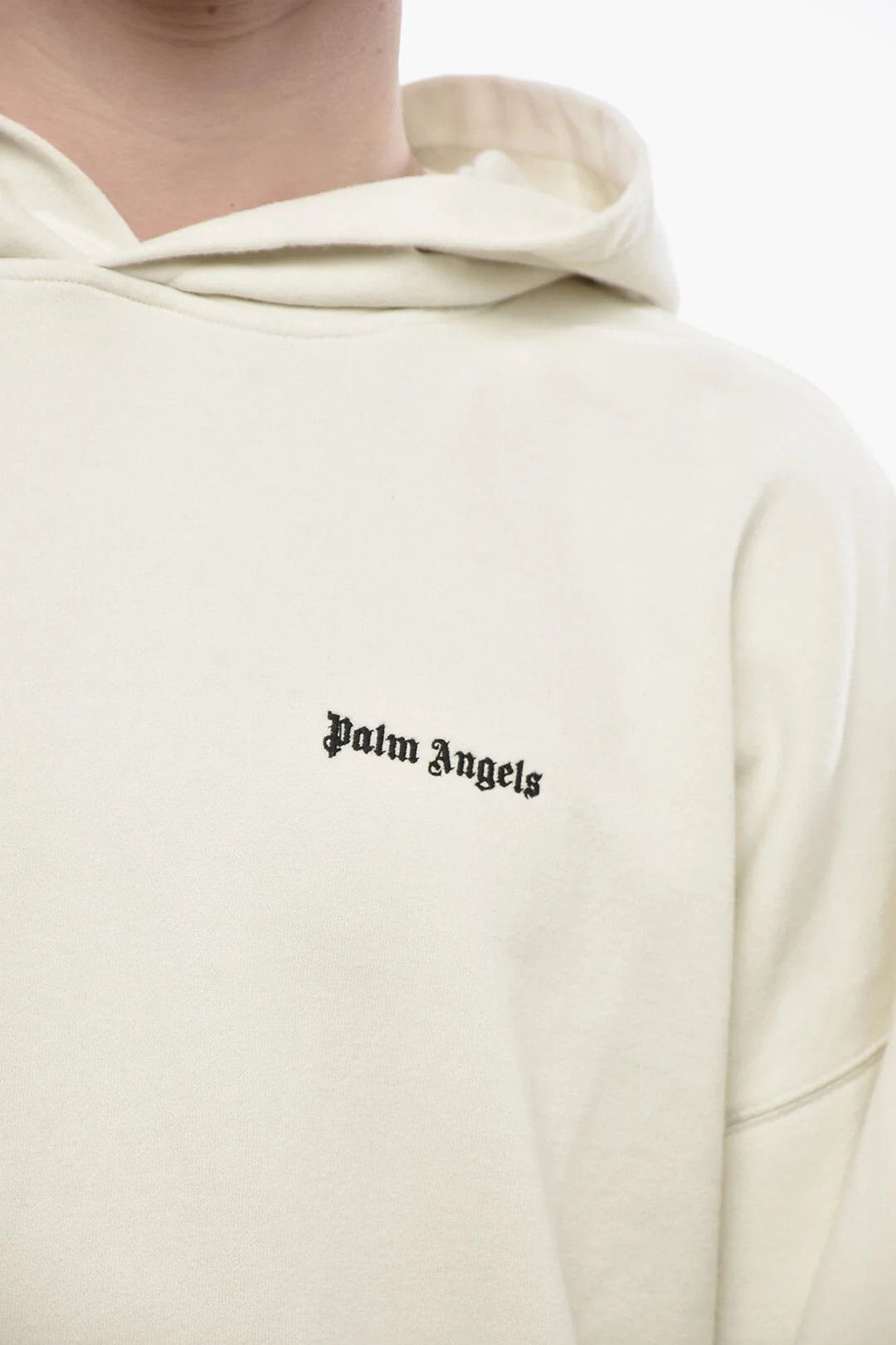 Palm Angels og1mm0326 Brushed Cotton Hooded Sweatshirt in White Size US M / EU 48-50 / 2 - 3 Thumbnail
