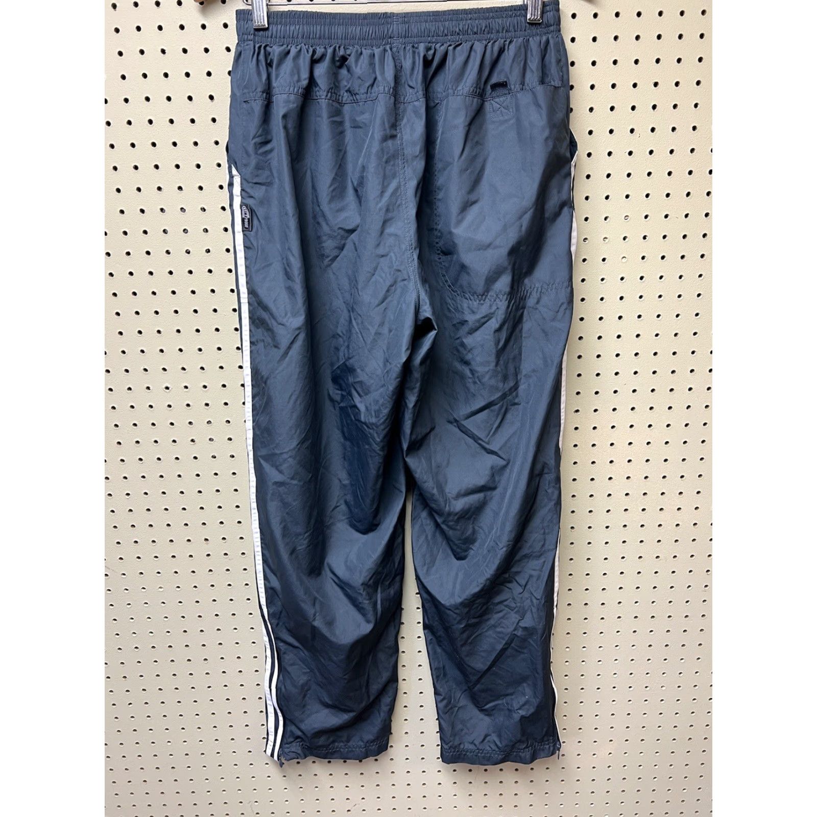 Adidas VTG Adidas Pants Mens L Gray 3-Stripes Elastic Waist Lined Track Drawstring Size US 33 - 2 Thumbnail
