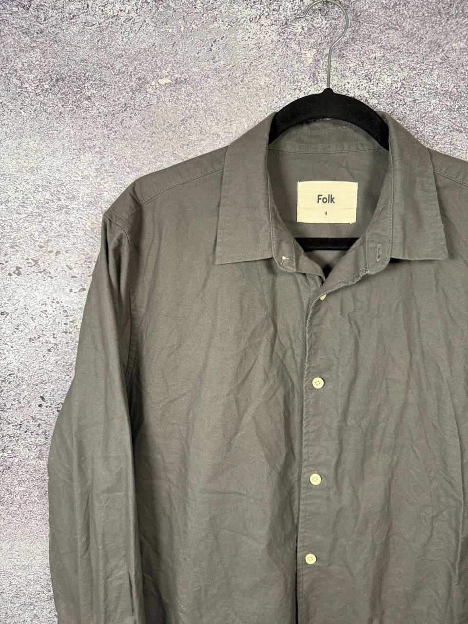 Folk Folk 4 Gray Shirt Men's Button Up Large Size US L / EU 52-54 / 3 - 3 Thumbnail