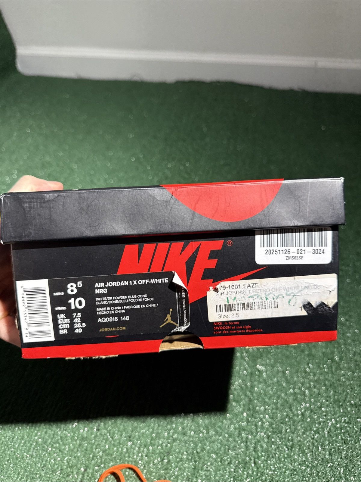 Jordan Brand × Off-White Size 8.5 - Jordan 1 Retro OG x Off-White High UNC Size US 8.5 / EU 41-42 - 8 Thumbnail