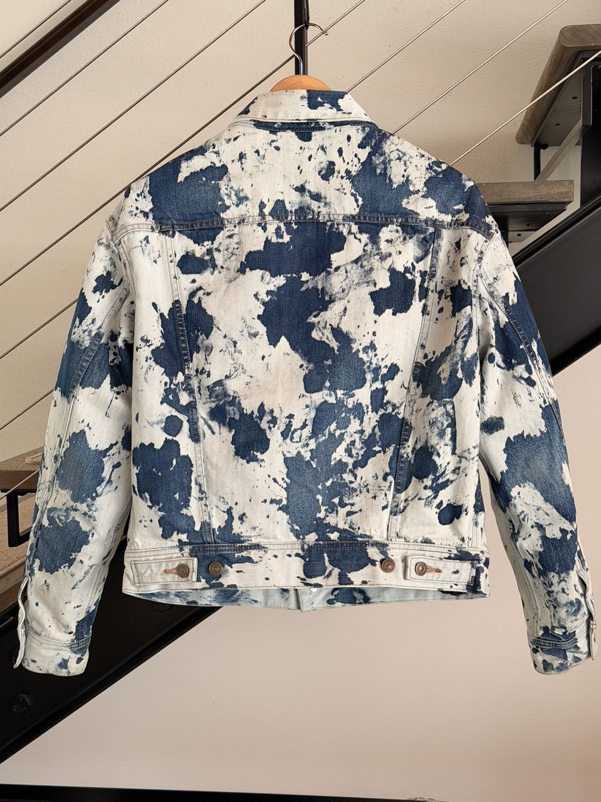 Celine Loose-Fit Bleached Camouflage Denim Trucker Jacket Size US S / EU 44-46 / 1 - 2 Thumbnail