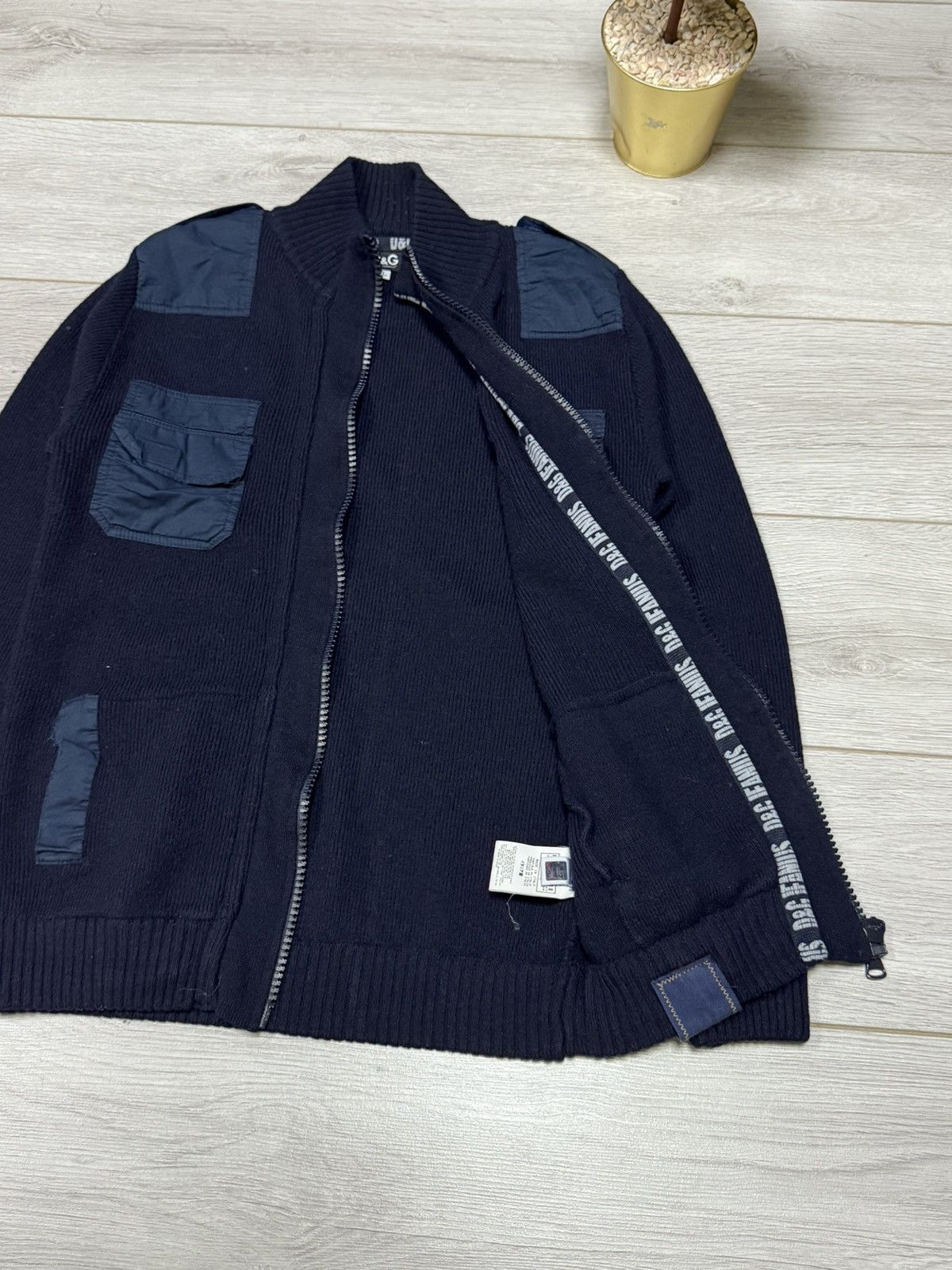 Dolce & Gabbana Dolce&Gabbana sweater avant-garde zip nylon pickets Size US M / EU 48-50 / 2 - 9 Thumbnail