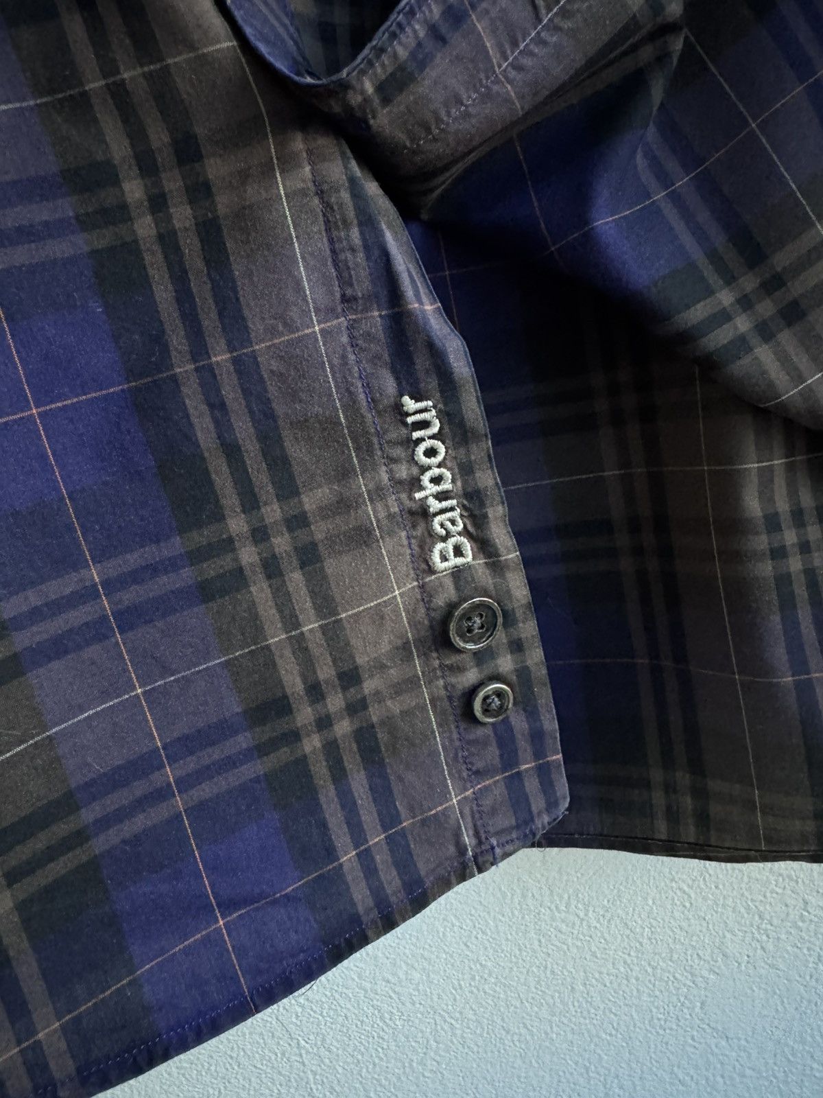 Barbour Barbour Highland Tartan Blue Plaid Flannel Regular Fit Shirt Size US XL / EU 56 / 4 - 5 Thumbnail