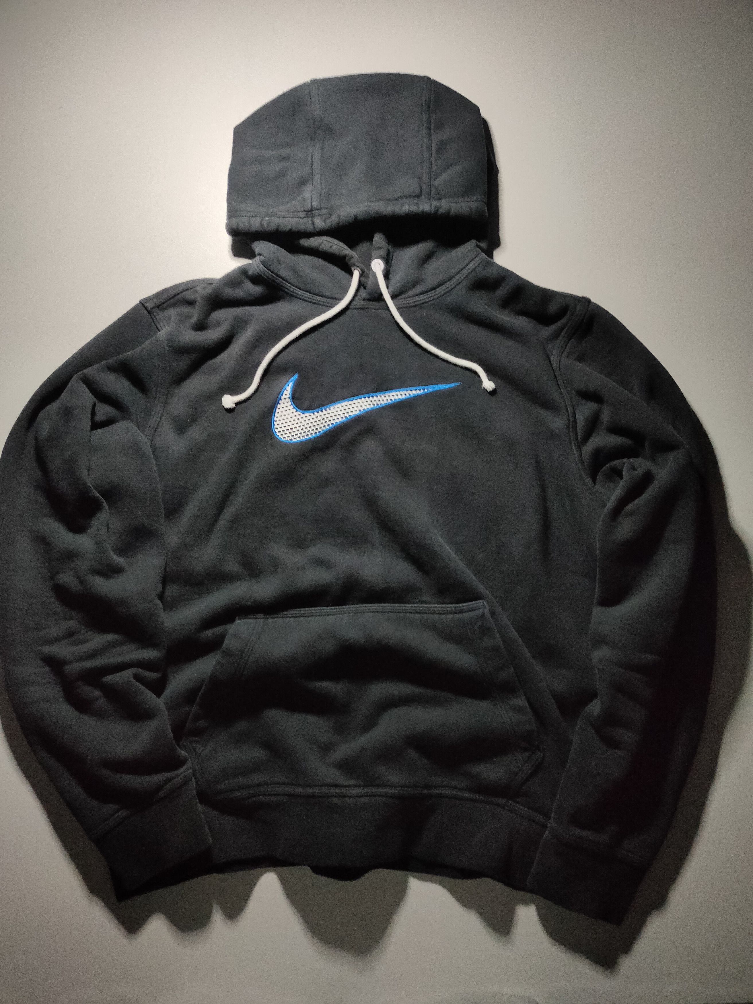 Nike × Vintage Vintage Nike Y2K Big Nike Center Logo Hoodie Swoosh Size US M / EU 48-50 / 2 - 1 Thumbnail