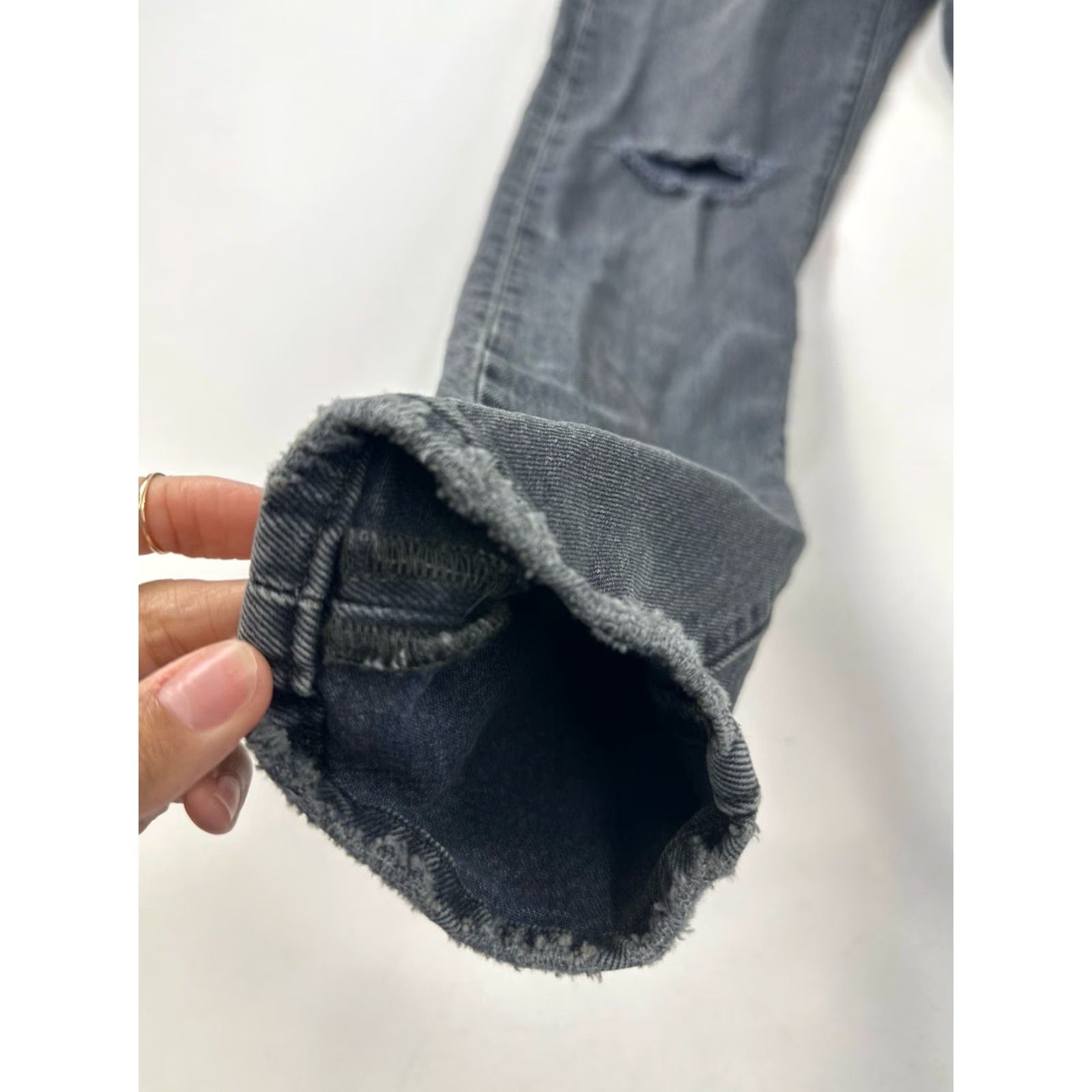 Levi's Levi’s Premium 501 Jeans Women’s 26x28 Ash Black Distressed Tapered Jeans Women's 26 Ash Black Distressed 501 Jeans Womens Size 26" / US 2 / IT 38 - 3 Thumbnail