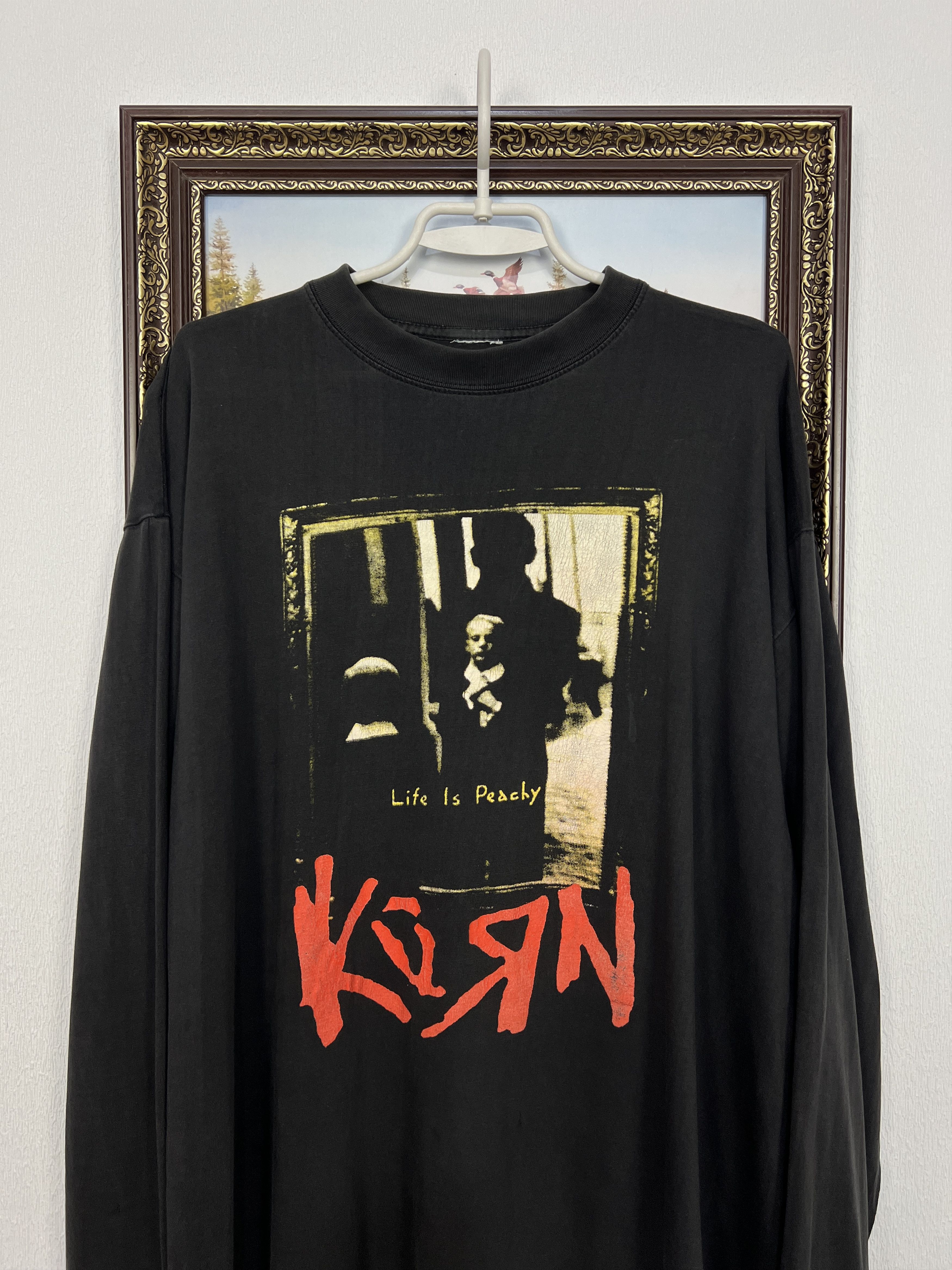Vintage Vintage 90's Korn Life Is Peachy Long Sleeve Shirt Tee Size US L / EU 52-54 / 3 - 2 Thumbnail