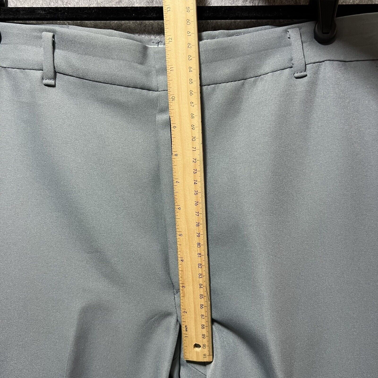 Vintage Vintage Slacks Mens 34x31 Gray Flat Front Dress Pants Talon Size US 34 / EU 50 - 5 Thumbnail