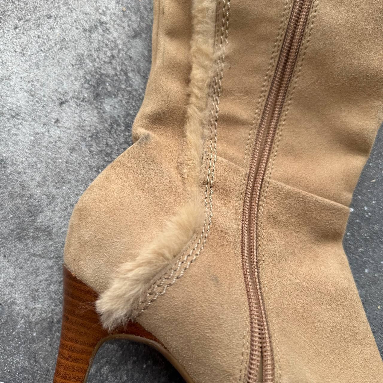 Hysteric Glamour Nine West Y2K Faux Fur Details Suede Leather Heels Boots Size US 9 / IT 39 - 11 Thumbnail