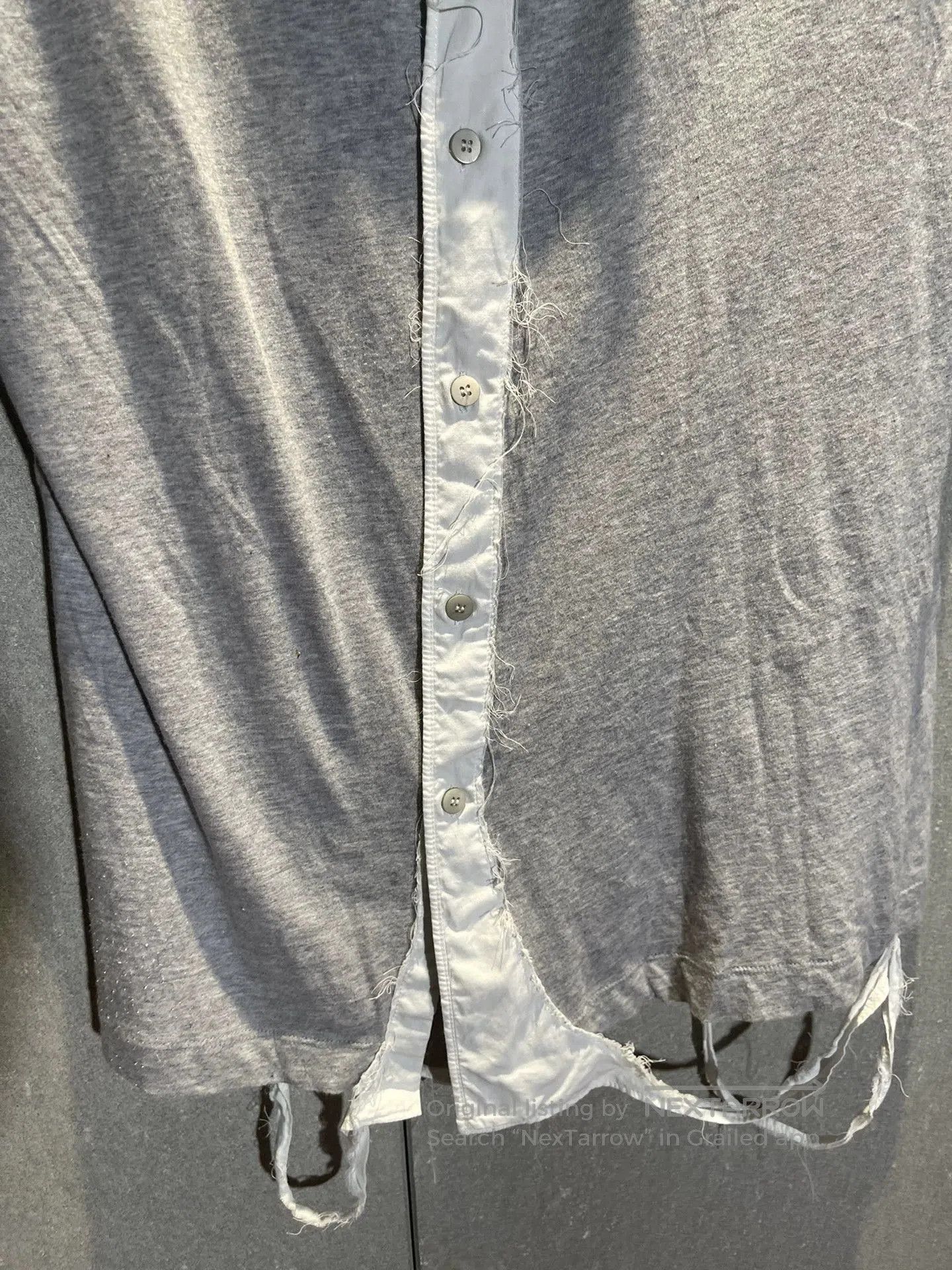 Hussein Chalayan hybrid cotton jersey short sleeve shirt. Size US M / EU 48-50 / 2 - 3 Thumbnail