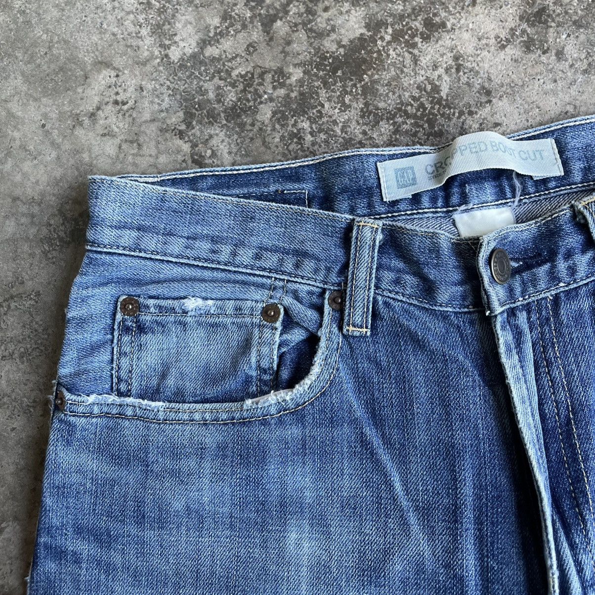Gap 🔥Vintage Gap Stoned Washed Straight Cut Distress Denim Jeans Size US 31 - 9 Thumbnail