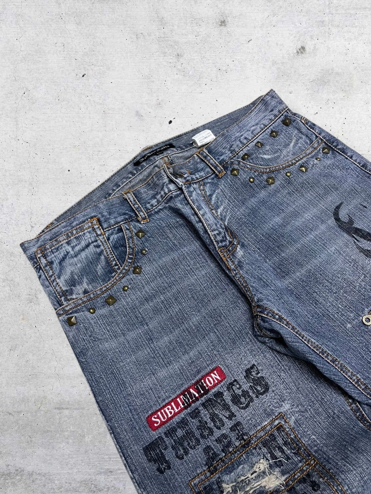 In The Attic VINTAGE IN THE ATTIC JAPAN 90S ARCHIVE DEAD OR ALIVE DENIM Size US 33 - 11 Thumbnail