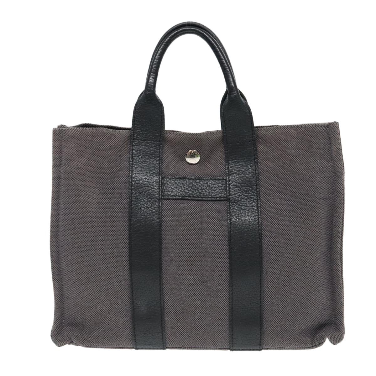 Hermes HERMES Sac Arne PM Hand Bag Canvas Gray Silver Size ONE SIZE - 13 Thumbnail