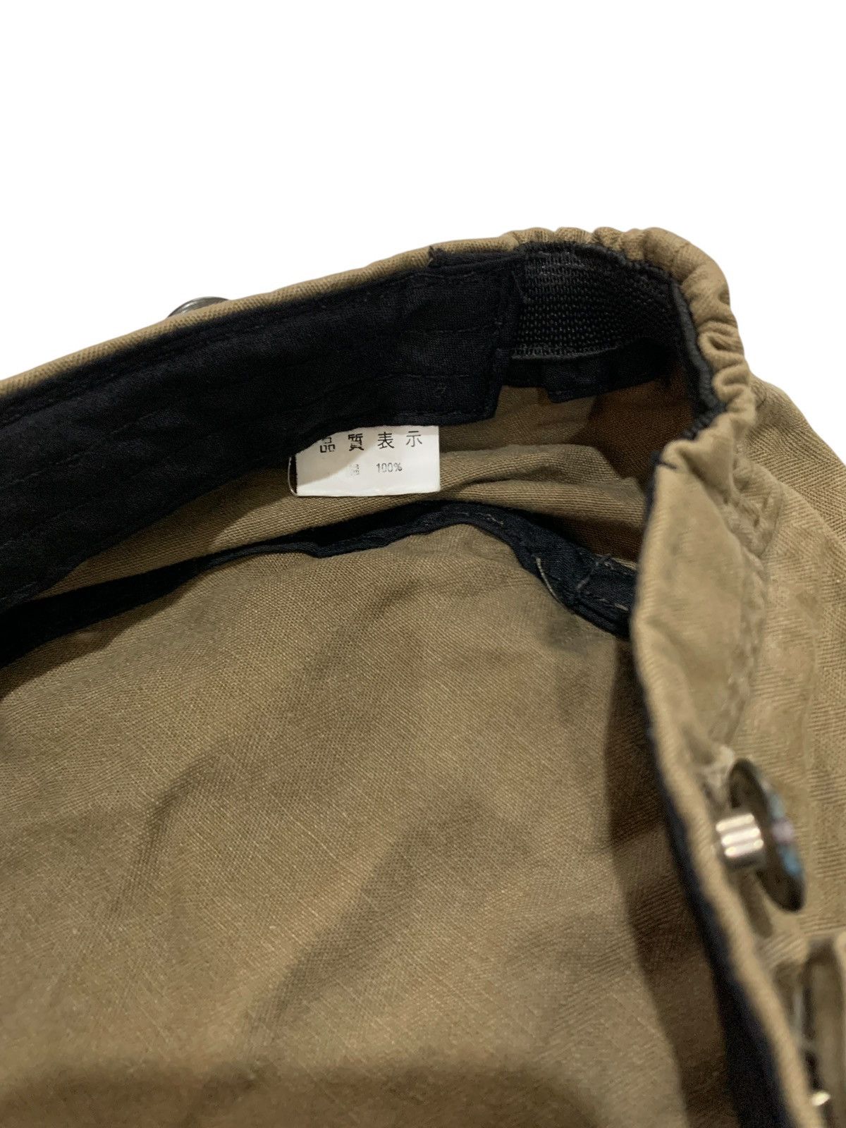 Japanese Brand 2000s Vintage Sun Faded Distressed Cadet Hat Studded Size ONE SIZE - 6 Thumbnail