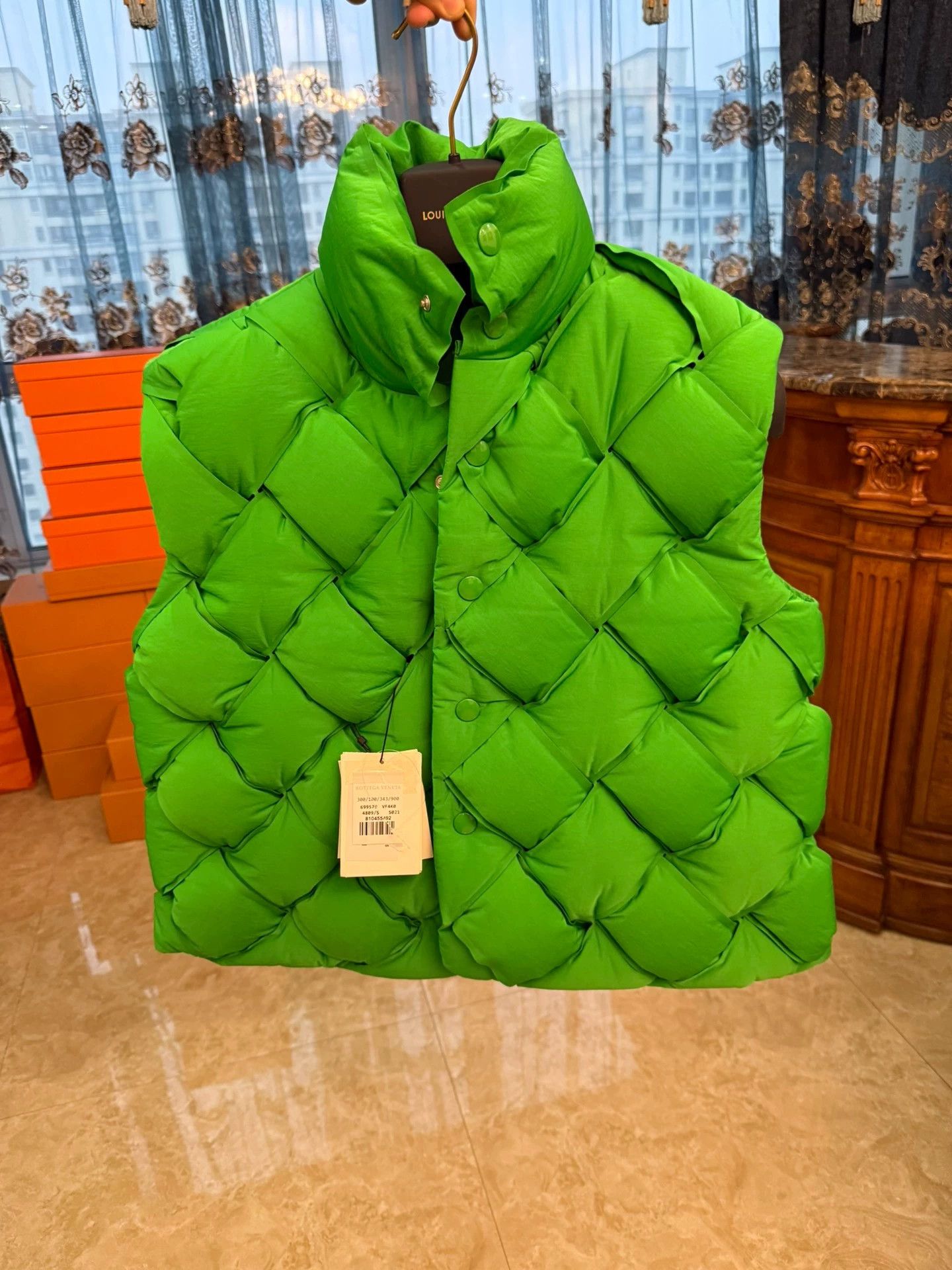 Bottega Veneta BV down jacket intrecciato green S (48) new with tags Size US S / EU 44-46 / 1 - 1 Thumbnail