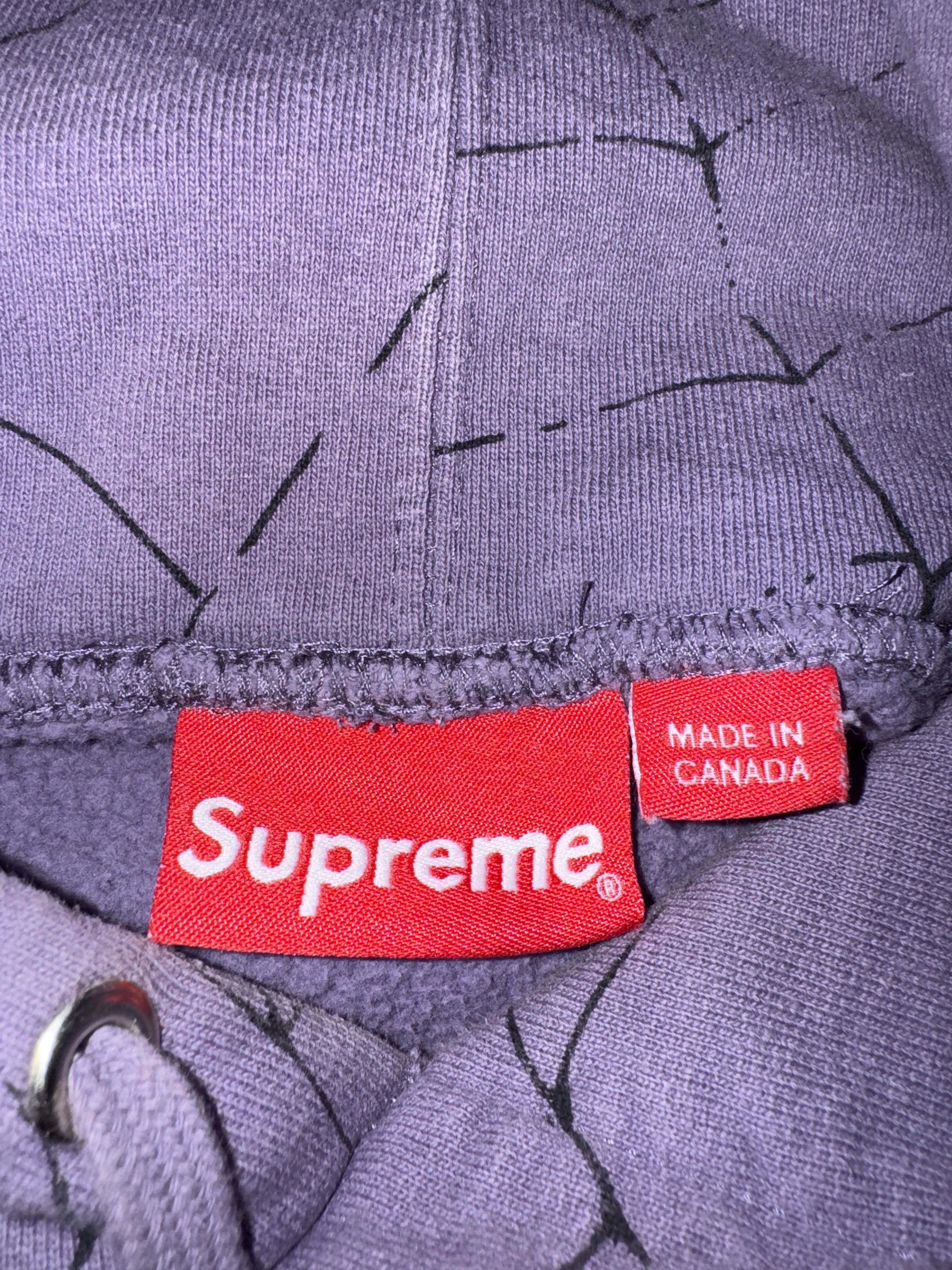 Supreme RARE* FW 2016 XL Purple Supreme Spiderweb Hoofie Size US XL / EU 56 / 4 - 3 Thumbnail