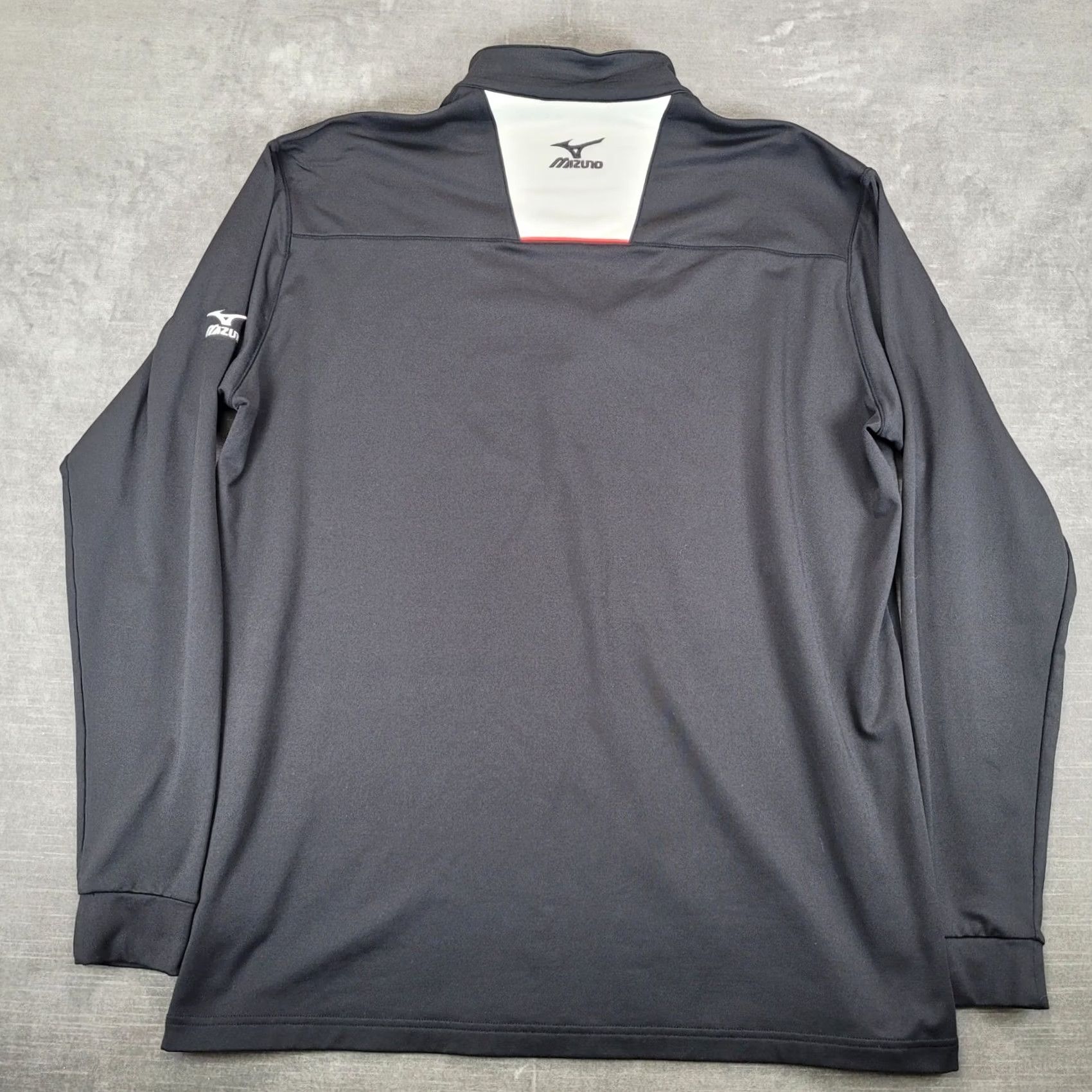 Mizuno Mizuno WarmaLite Mens XL Black Quarter Zip Long Sleeve Pullover Top Size US XL / EU 56 / 4 - 3 Thumbnail