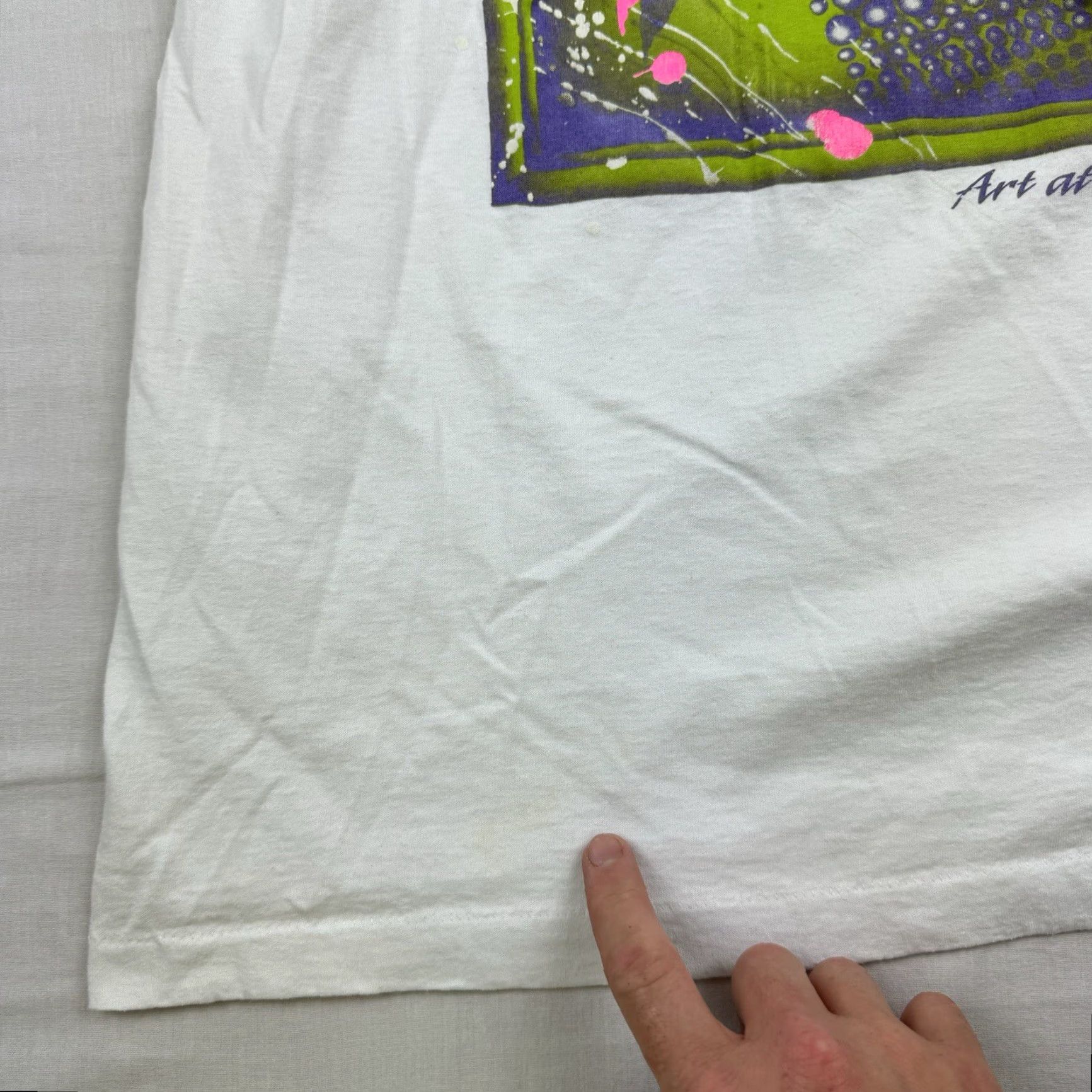 Vintage VINTAGE Screen Stars Kingfest T-Shirt Adult XL White Music Festival Christian 90s Mens Size US XL / EU 56 / 4 - 4 Thumbnail