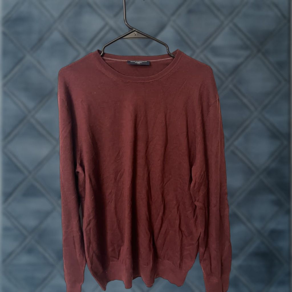 Charles Tyrwhitt VINTAGE Charles Tyrwhitt Sweater Mens Large Maroon Crew Neck Dadcore Size US L / EU 52-54 / 3 - 1 Thumbnail