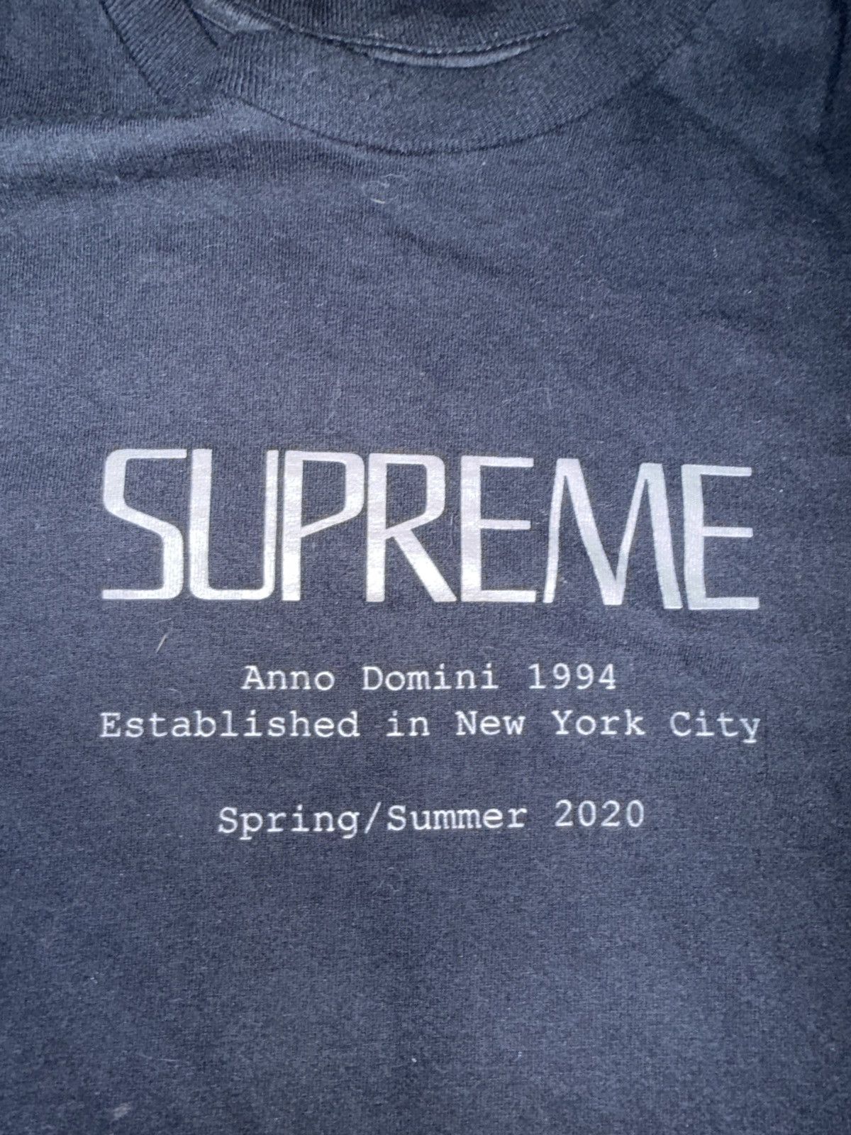 Supreme Supreme Anno Domini 1994 Spring/Summer 2020 Tee Black Size US L / EU 52-54 / 3 - 1 Thumbnail