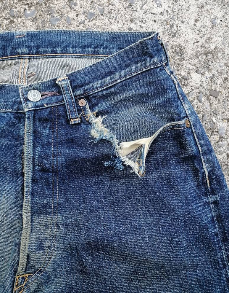 Denime × Japanese Brand Denime Made In Japan Selvedge Distressed Denim Jeans Size US 28 / EU 44 - 4 Thumbnail