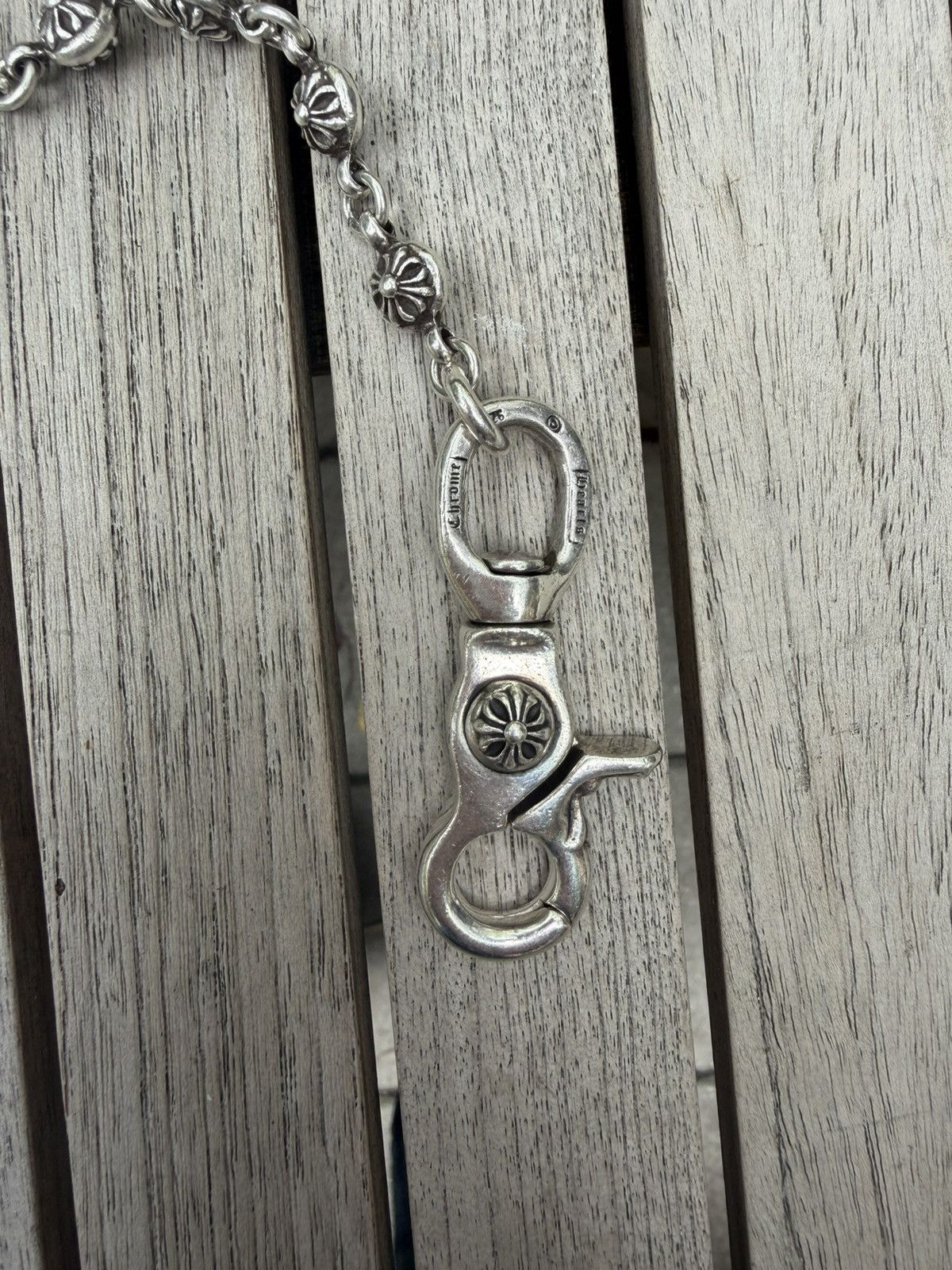 Chrome Hearts Chrome Hearts Sterling Silver Floral Cross Wallet Chain Size ONE SIZE - 8 Thumbnail