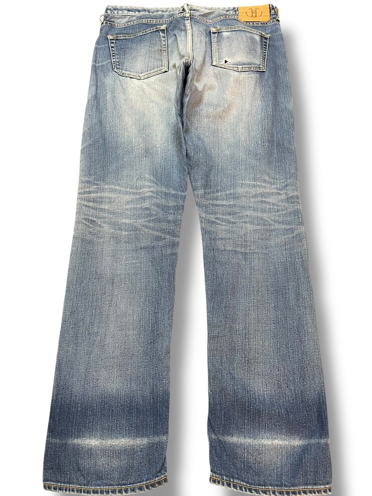 Japan Blue Vintage Japan Blue Faded Whiskers Denim Size US 33 - 3 Thumbnail