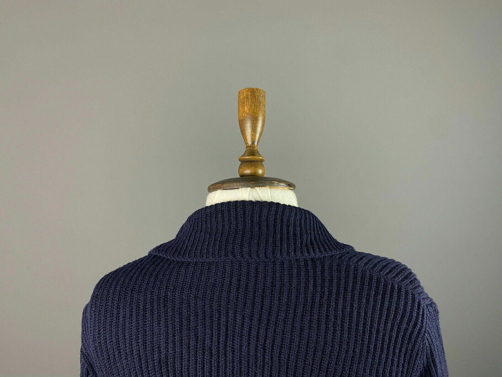 Designer Fabiana Filippi Navy Blue Wool Sweater Cardigan Size 48 Size M / US 6-8 / IT 42-44 - 5 Thumbnail