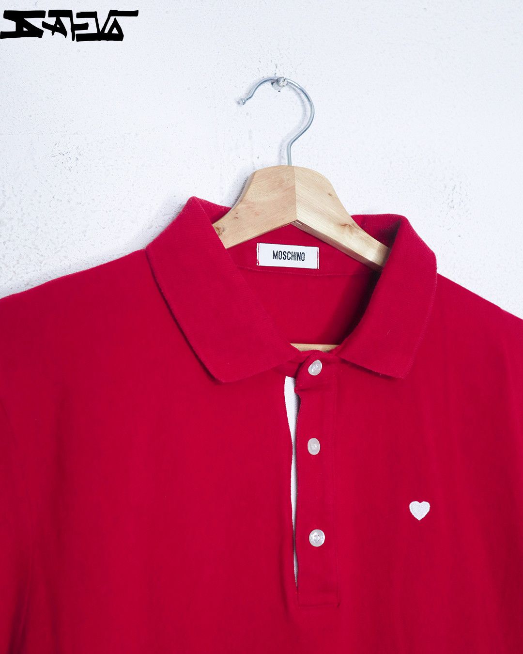 Moschino Moschino Vintage Red Polo Heart Size US XL / EU 56 / 4 - 3 Thumbnail