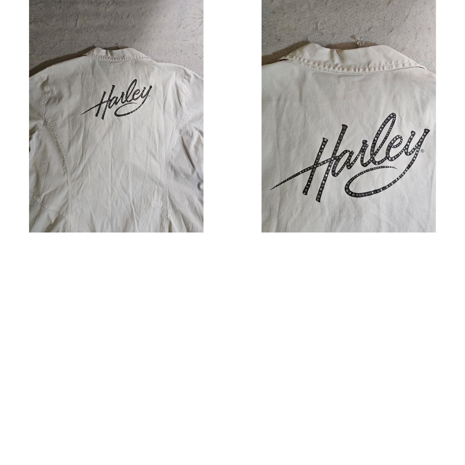Harley Davidson Harley Davidson HD Embellished White Short Sleeve Full Zip Shirt Women's 3W Rhinestones Size XS / US 0-2 / IT 36-38 - 8 Thumbnail