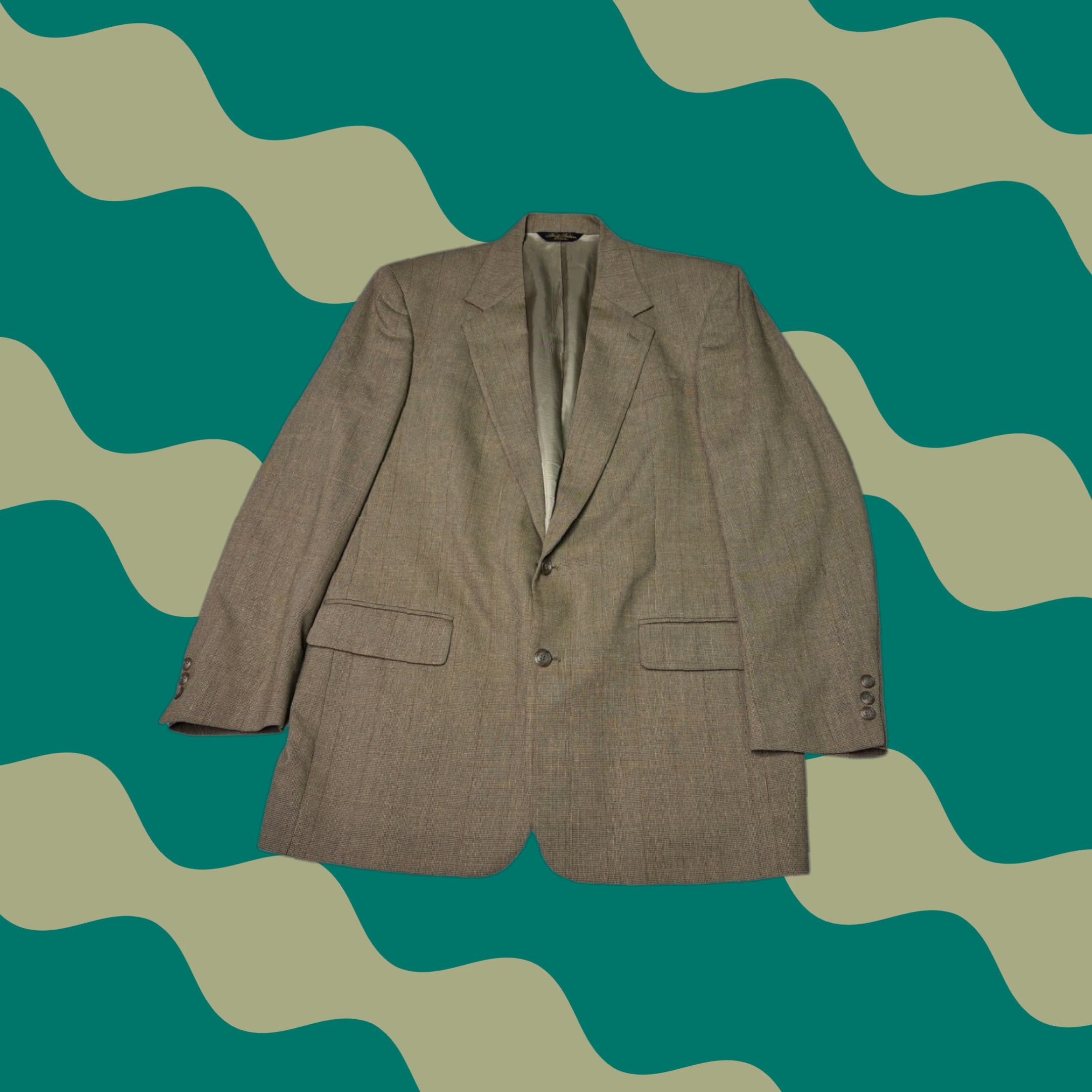 Brooks Brothers VINTAGE Brooks Brothers Mens Blazer Jacket Tan Plaid Coat 44 LG Union Made USA Size 44R - 1 Thumbnail