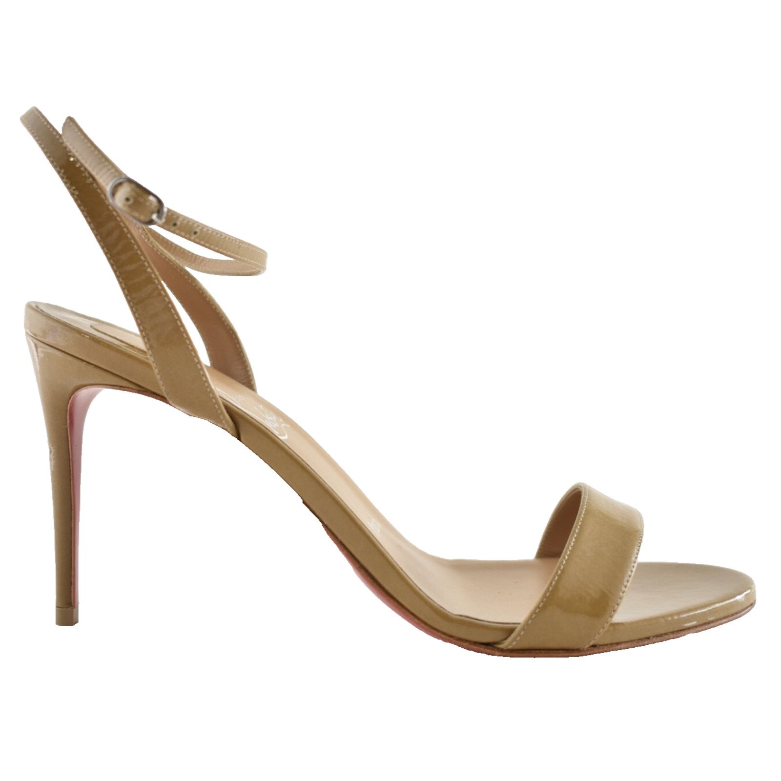 Christian Louboutin Christian Louboutin Loubigirl 85 Lionne Beige Ankle Strap Size US 7.5 / IT 37.5 - 1 Thumbnail