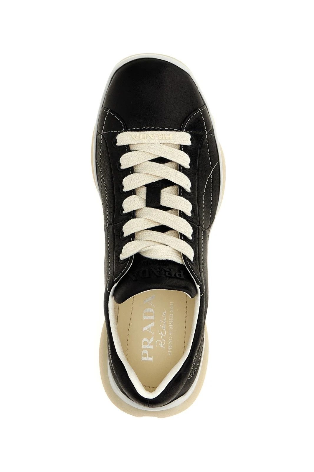 Prada PRADA Black Leather Nappa Sneakers New And Authentic Size US 6 / IT 36 - 4 Thumbnail