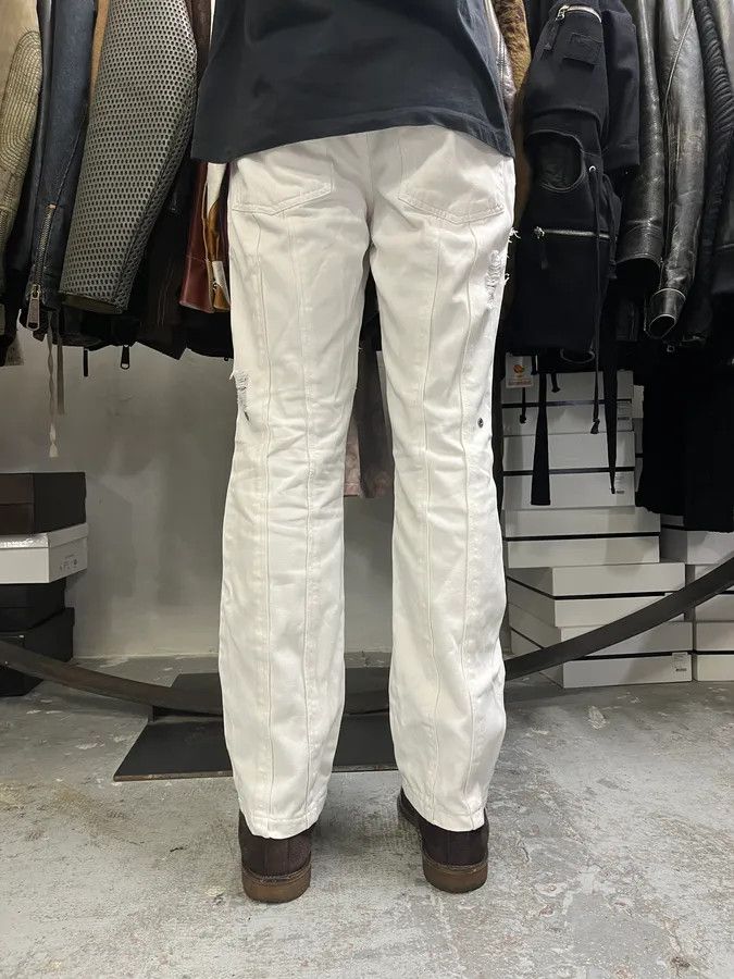 Designer × Dolce & Gabbana × Vintage AW2003 Dolce & Gabbana White Distressed Pants Size US 31 - 4 Thumbnail