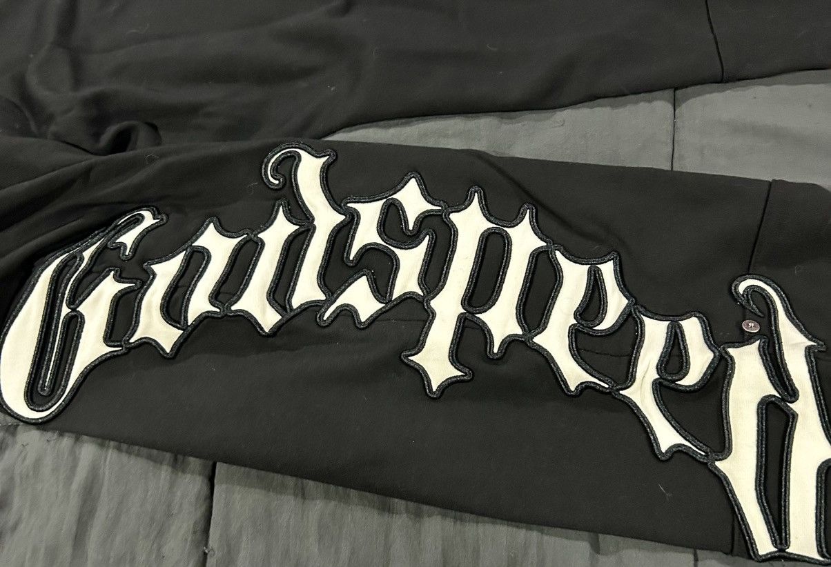 Godspeed Godspeed Mens OG Logo Sweatpants Black/Silver Satin LG Size US 34 / EU 50 - 15 Thumbnail