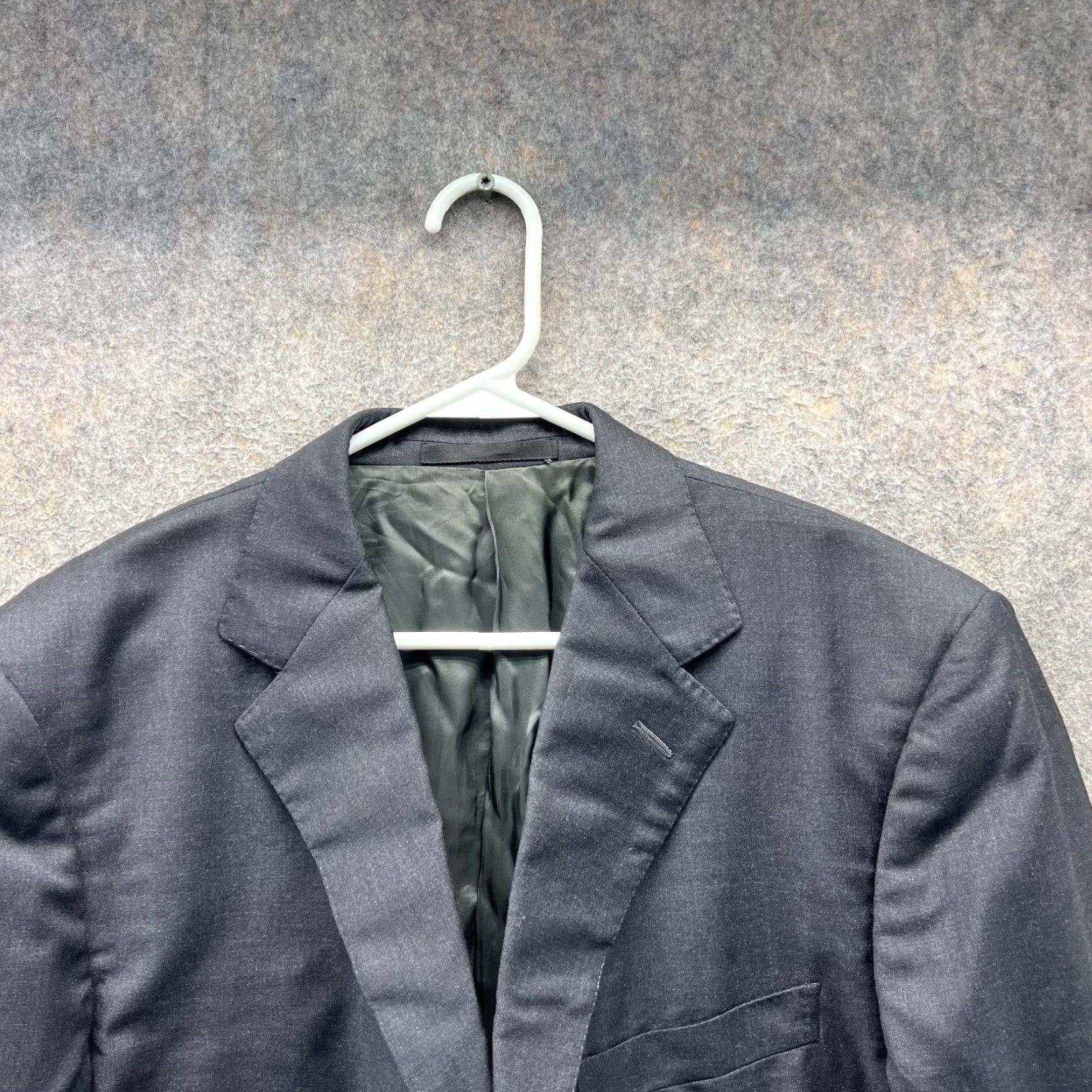 Ermenegildo Zegna Ermenegildo Zegna Blazer Mens 42R Black Striped Wool Jacket Notch 3-Button Regular Chest 42R Giant Brand Sports Theme Mens Size 42R - 7 Thumbnail