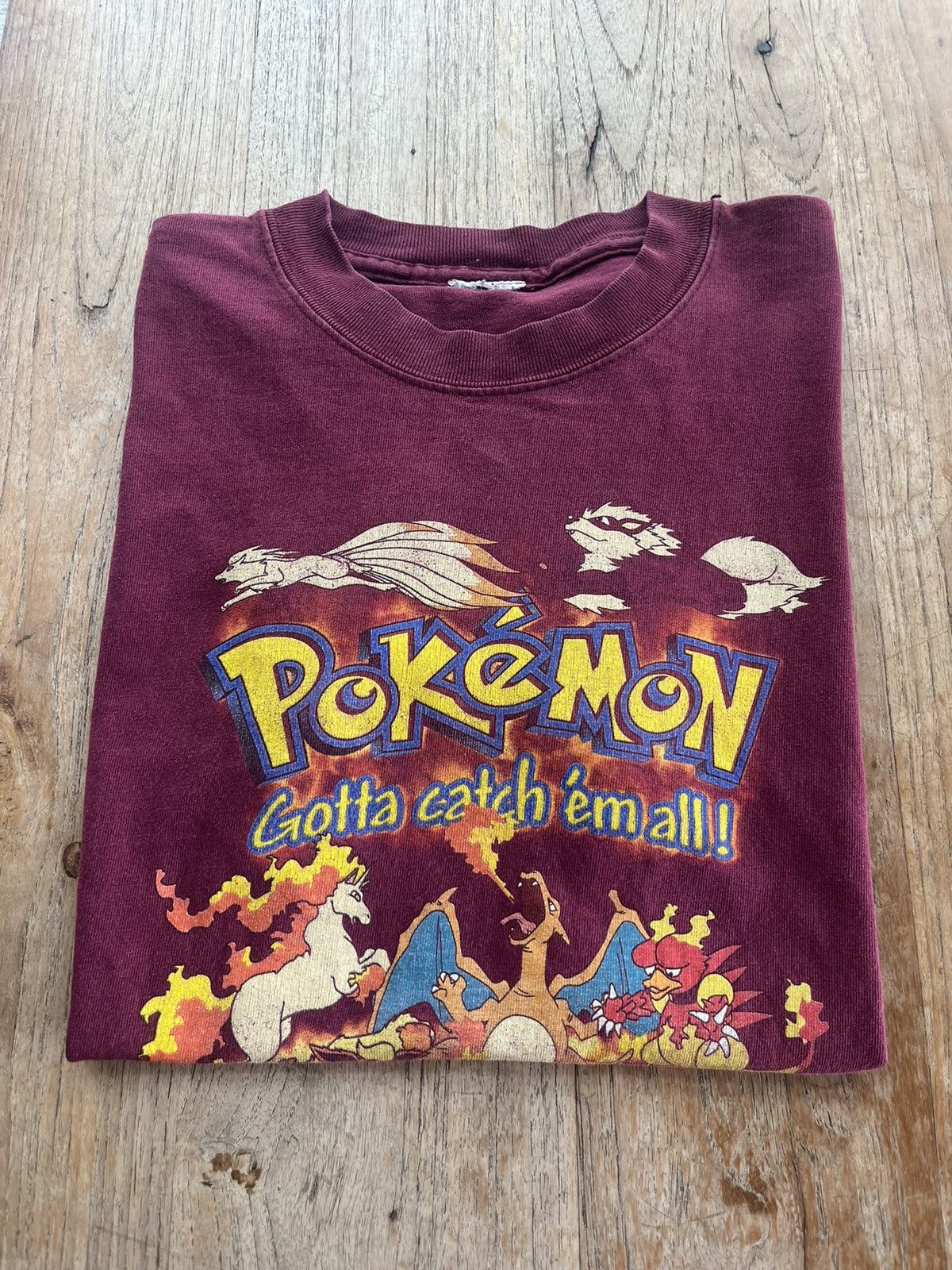 Nintendo × Pokemon × Vintage Vintage Pokemon Nintendo ( Red/Fire ) 1999’s kid size Tshirt Size US M / EU 48-50 / 2 - 1 Thumbnail