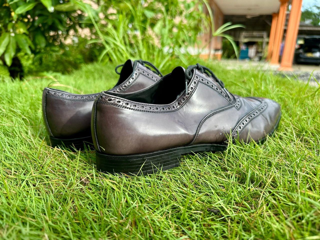 Prada Authentic Prada Derby Oxford Brushed Leather Lace Up Shoes Size US 9.5 / EU 42-43 - 8 Thumbnail