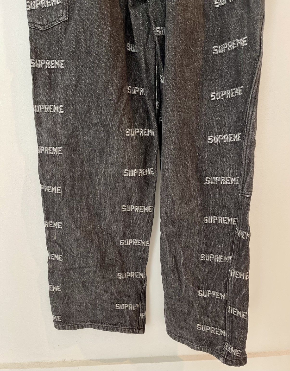 Supreme Supreme Logo Denim Overalls Size US 26 / EU 42 - 10 Thumbnail