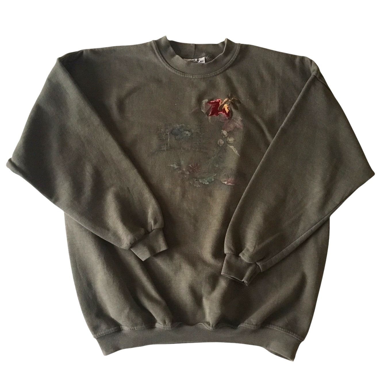 Northern Reflections Northern Reflections Vtg Sweatshirt Green Oak Leaf Acorns XL Size XL / US 12-14 / IT 48-50 - 1 Thumbnail