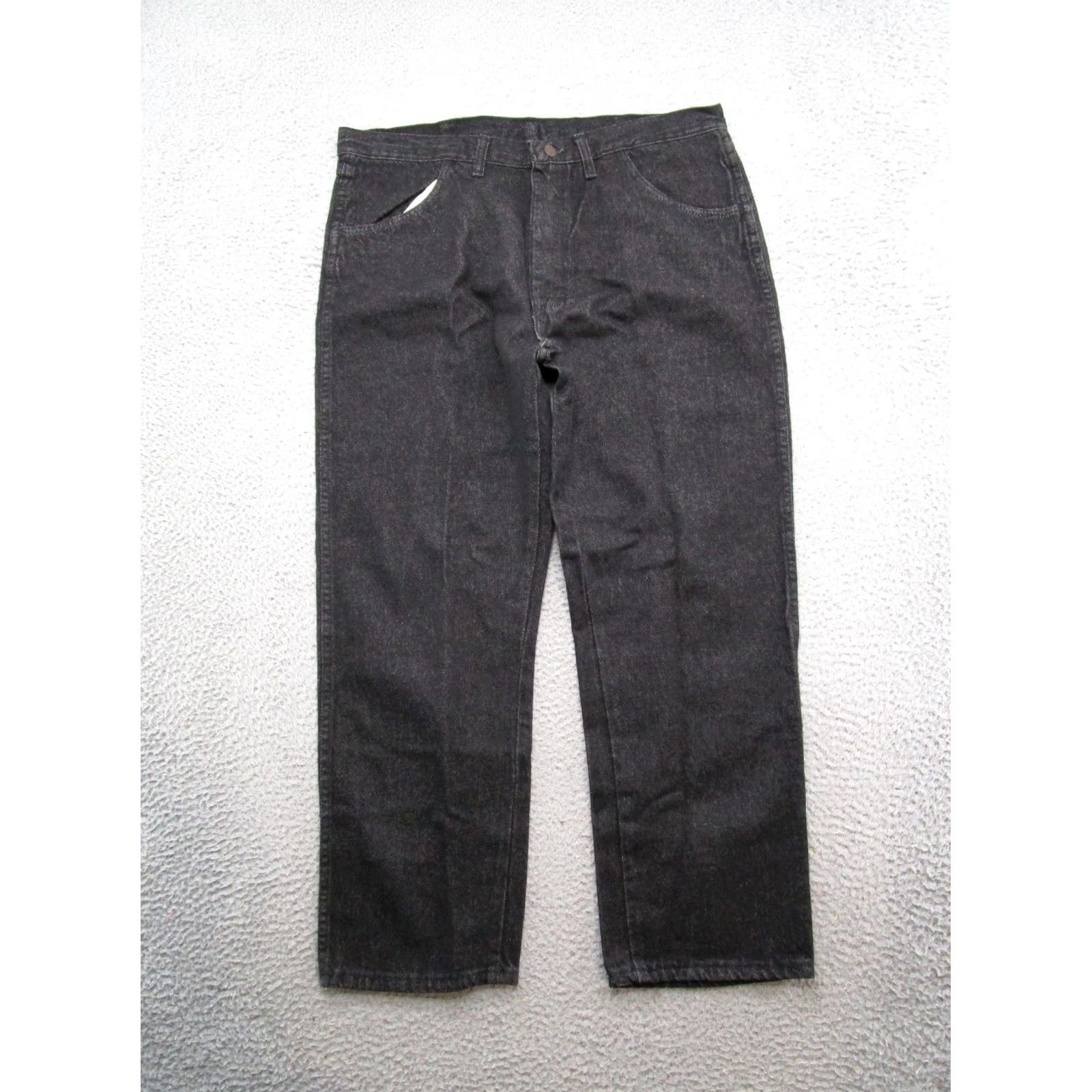 Denime VINTAGE Rustler Jeans 90s Black Denim Regular Fit Straight Mens 38x30 NEW AS IS Size US 38 / EU 54 - 4 Thumbnail
