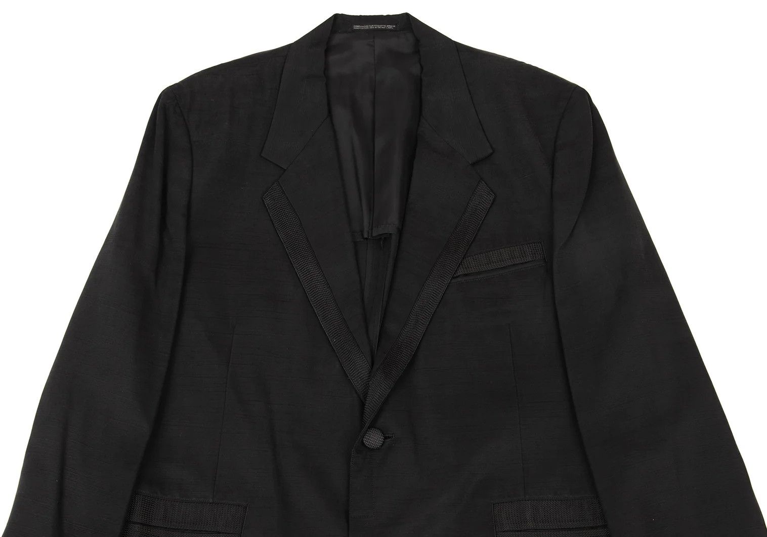 Yohji Yamamoto Yohji Yamamoto Silk Border Tape Design Jacket Size US L / EU 52-54 / 3 - 2 Thumbnail