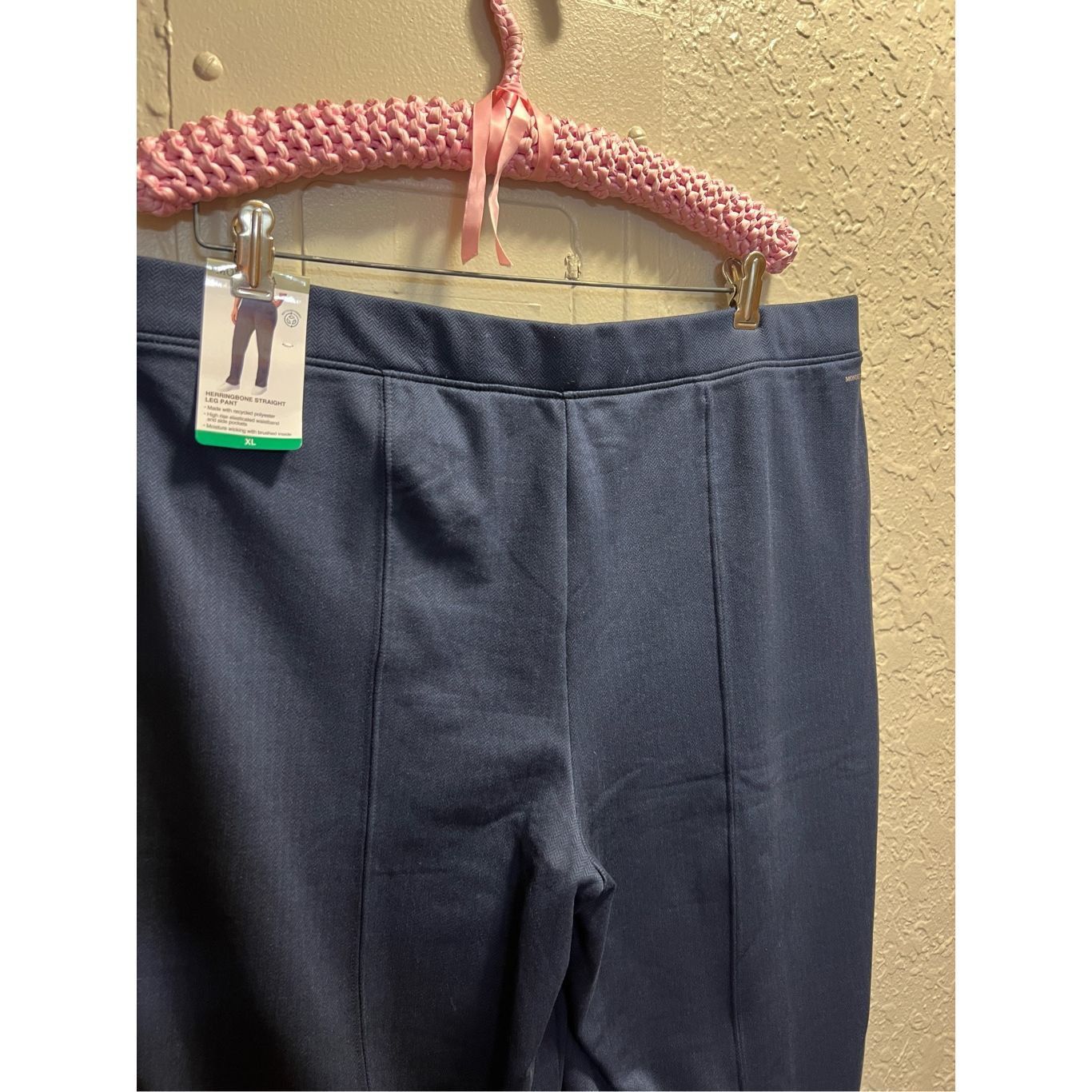 Other Mondetta Blue Herringbone Straight Leg Pants Woman’s XL NEW Size 32" / US 10 / IT 46 - 14 Thumbnail