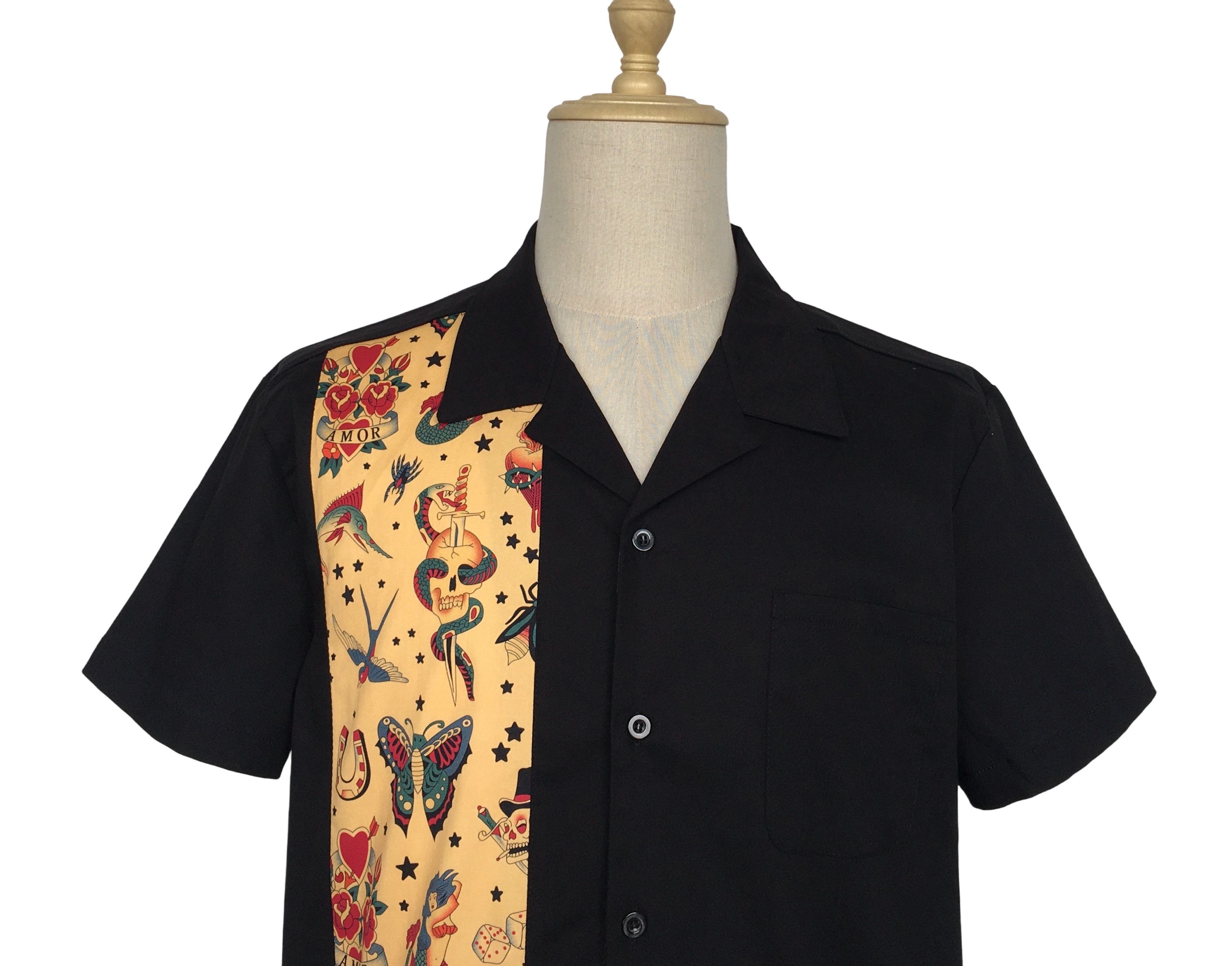 Other Unique Design Cotton Shirts Attoo Partten Panel For Men Size US XXL / EU 58 / 5 - 4 Thumbnail