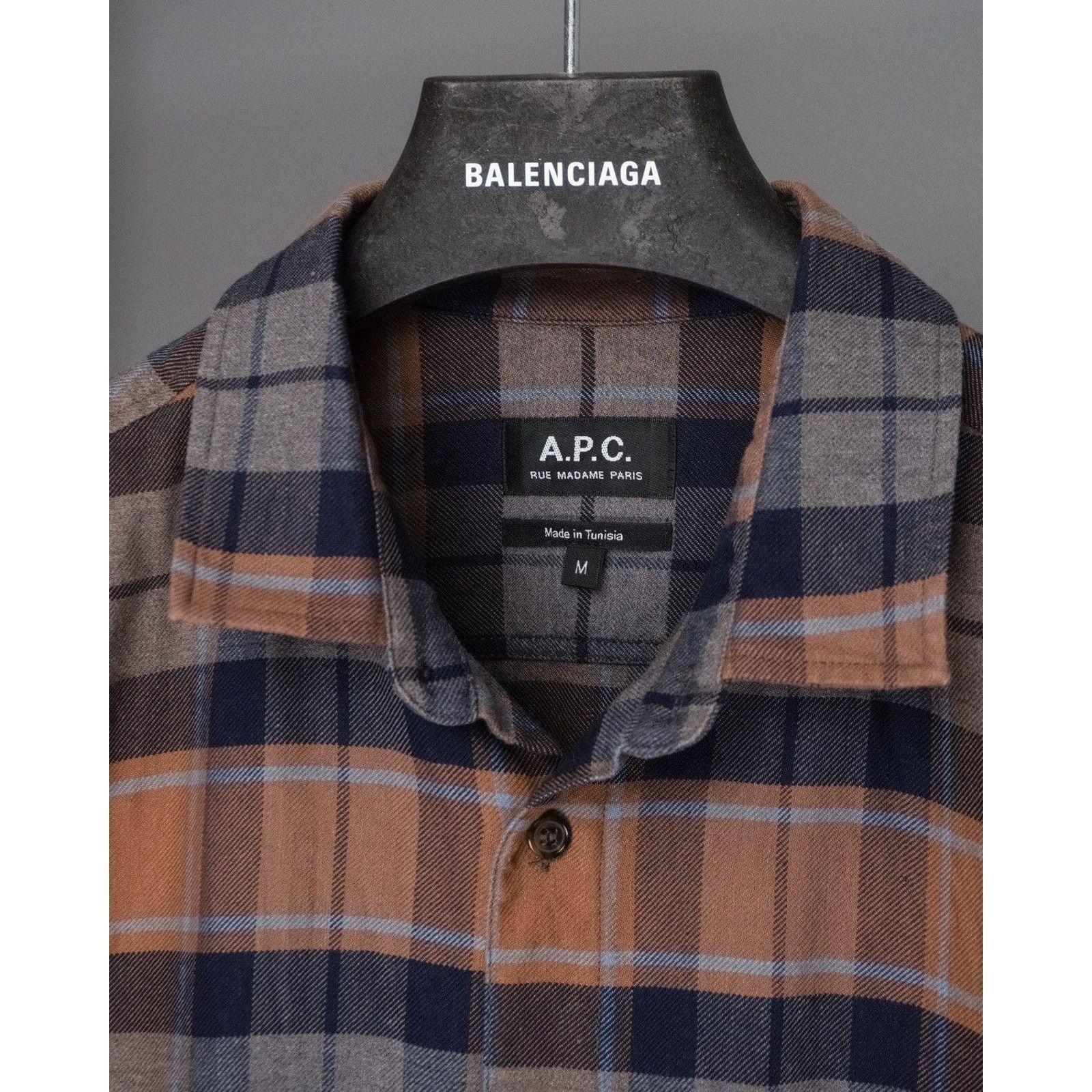 A.P.C. Vintage apc check plaid flannel linen long sleeve shirt Size US M / EU 48-50 / 2 - 4 Thumbnail