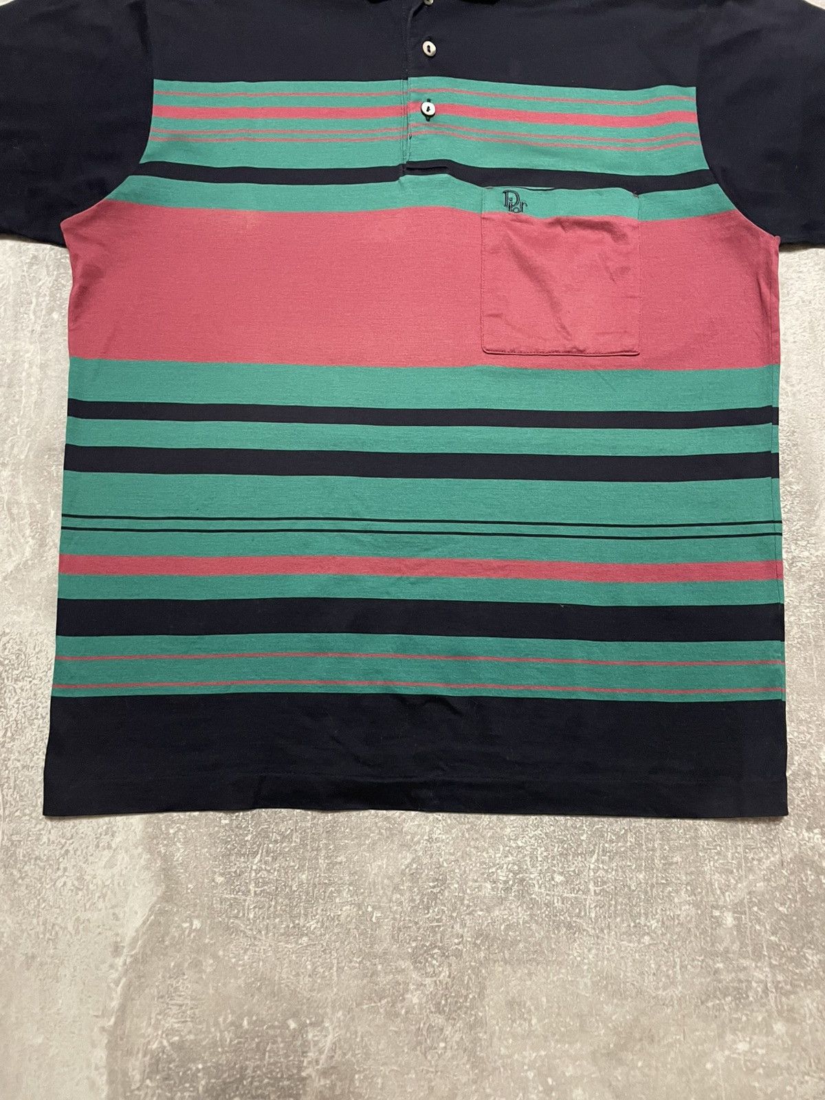 Christian Dior Monsieur Vintage Christian Dior Monsieur Striped Polo Shirt 90s Size US M / EU 48-50 / 2 - 3 Thumbnail